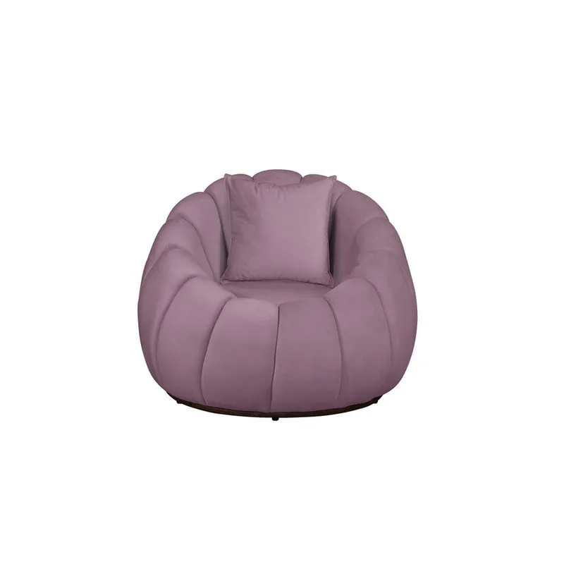 Poltrona Concha 100cm Base Fixa com Almofada Veludo