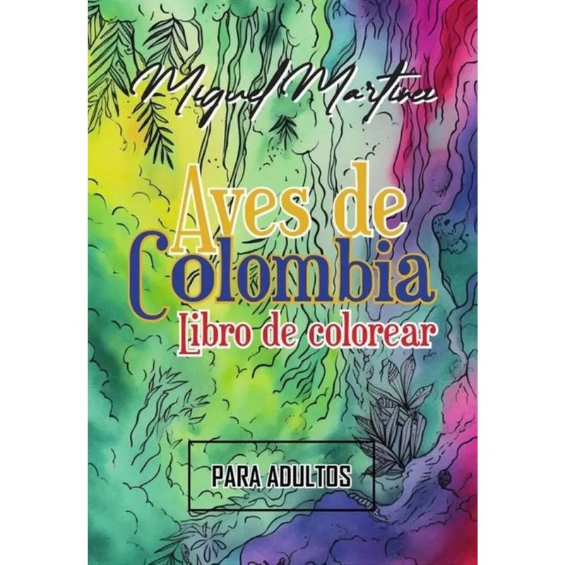 Aves de Colombia: Libro de colorear (para adultos) - Espanhol