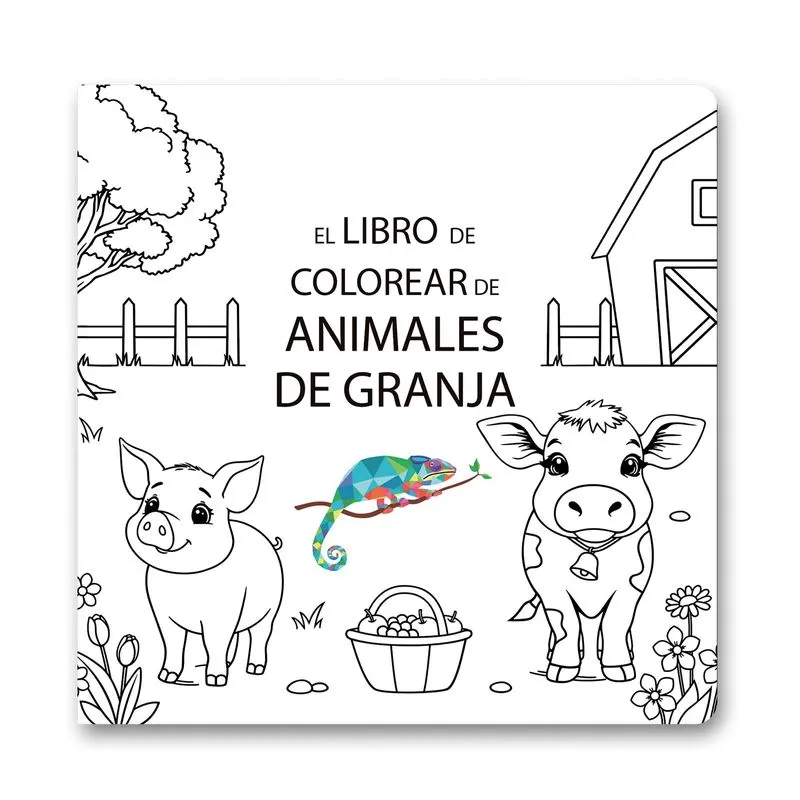 El libro de colorear de animales de granja