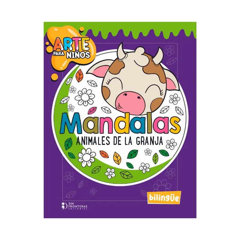 Arte para niños: mandalas animales de la granja