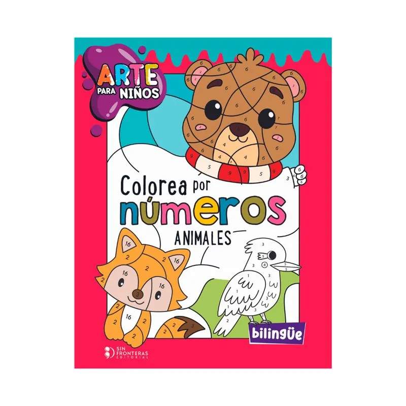 Arte para niños: colorea por números animales