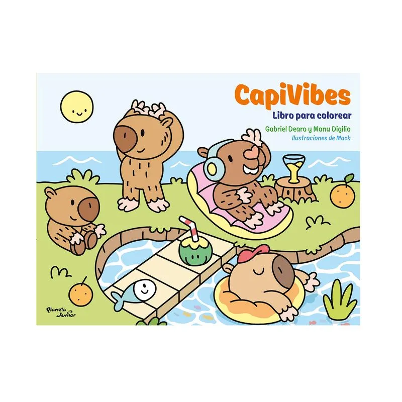 Capi vibes: un cuento para colorear