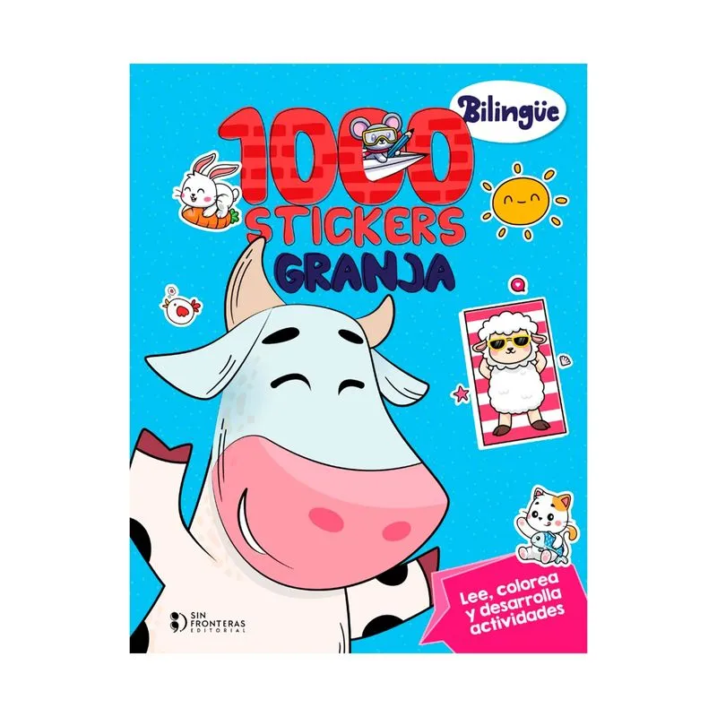 1000 stickers: granja (Bilingüe)