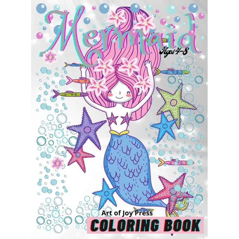Mermaid Coloring Book Ages 4-8