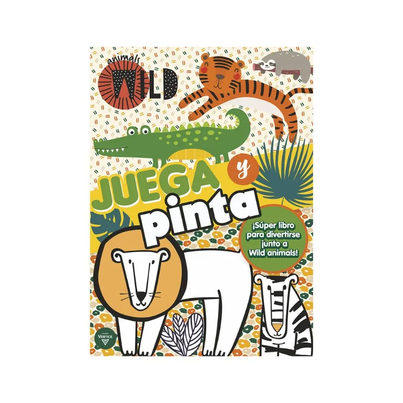 Libro Wild Animals juega y colorea