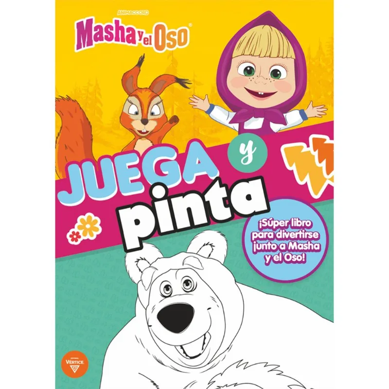 Libro Masha Y El Oso-Juega Y Pinta