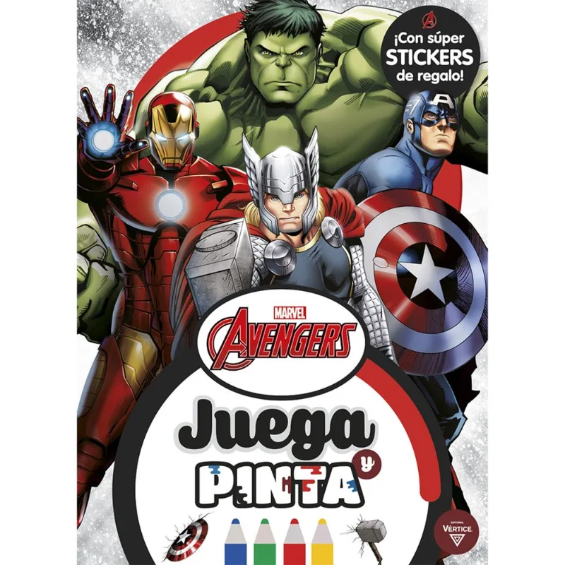 Libro Avengers-Juega Y Pinta