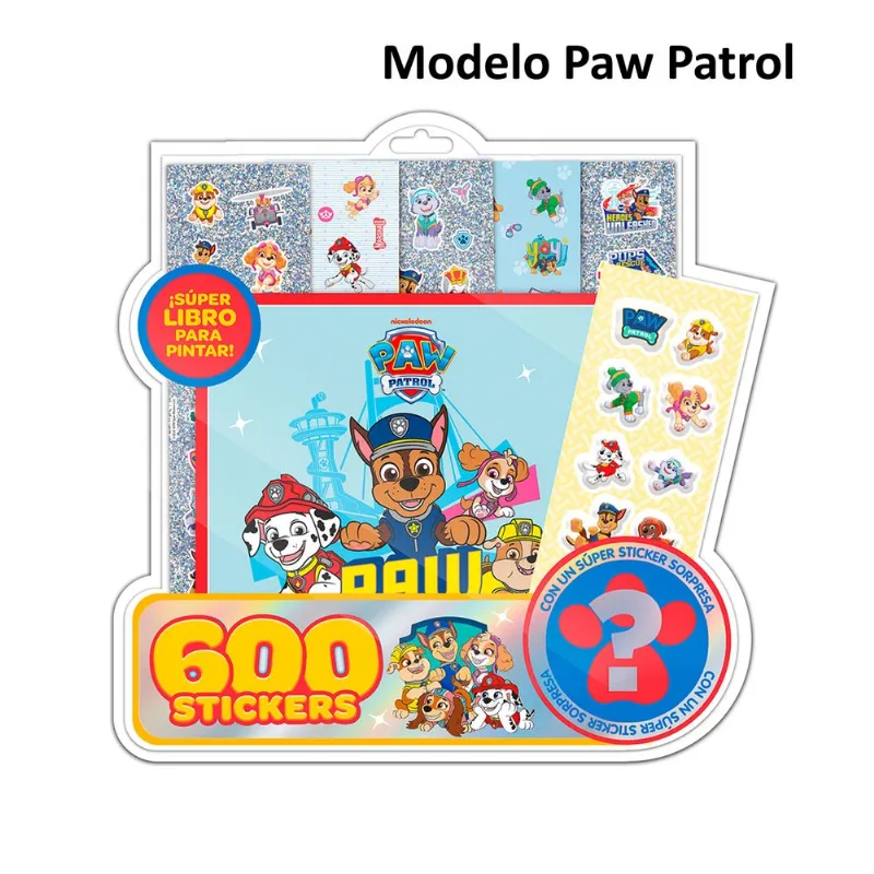 Libro para colorear blister 600 stickers (Modelos Surtidos)