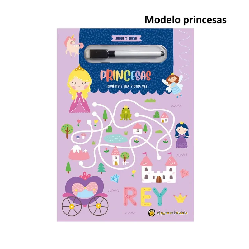 Libro para colorear juega y borra genérico (Modelos Surtidos)