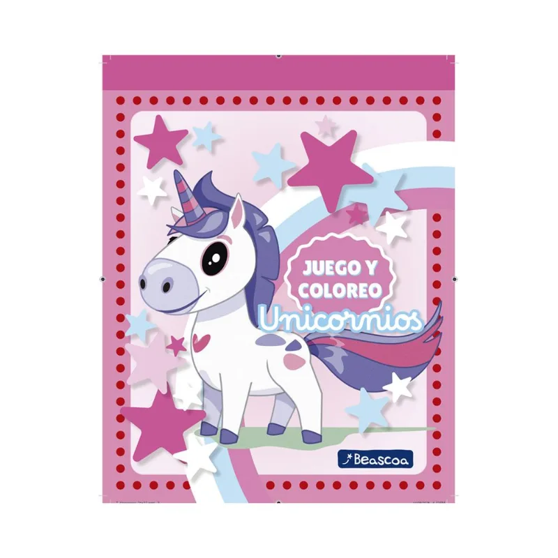 Libro Unicornios valijita juego y colorea