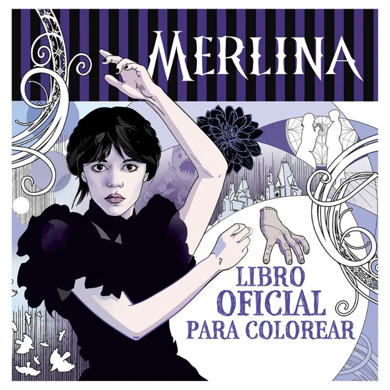 Libro merlina addams. libro oficial para colorear