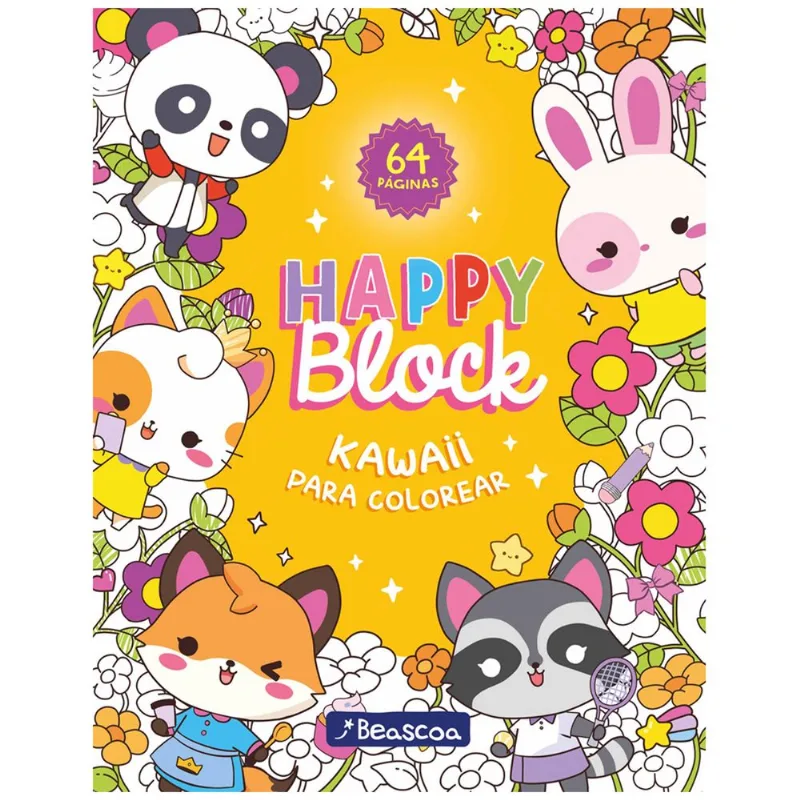 Libro Kawaii Block Para Colorear