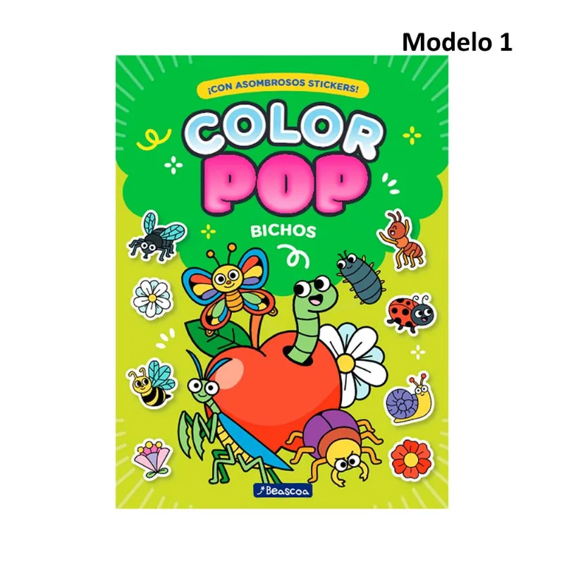 Libro Color pop con stickers Modelos Surtidos