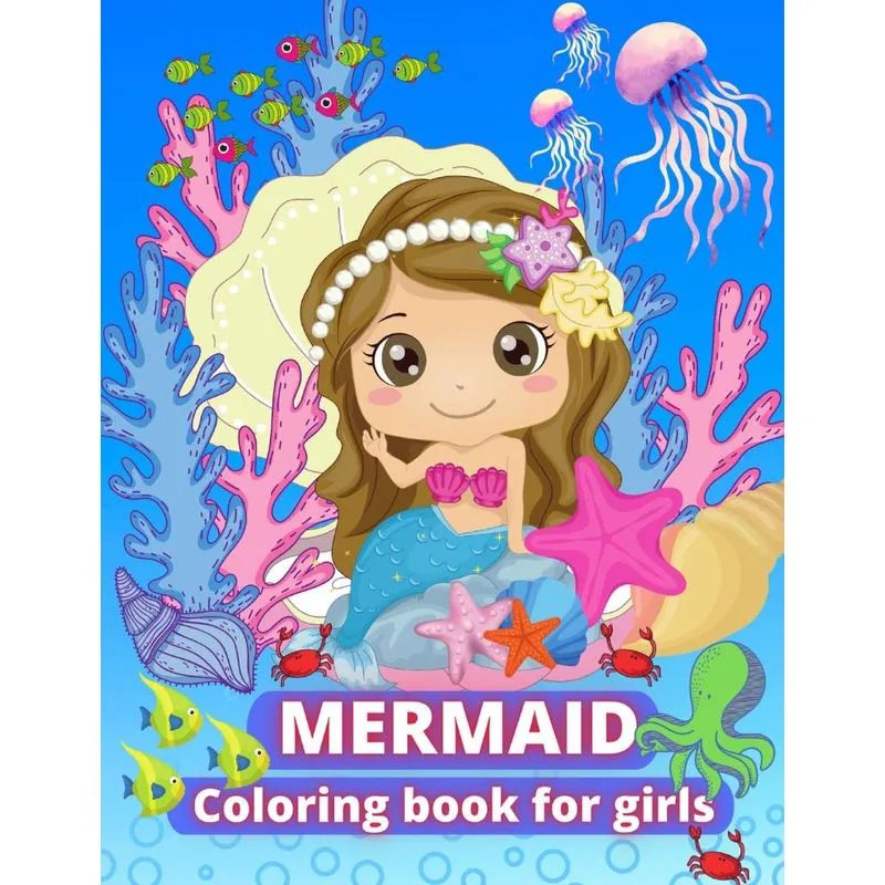 Mermaid Coloring Book for Girls