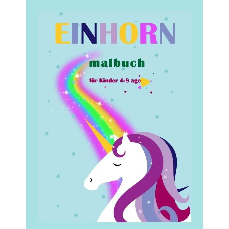 Einhorn malbuch für Kinder 4-8 age