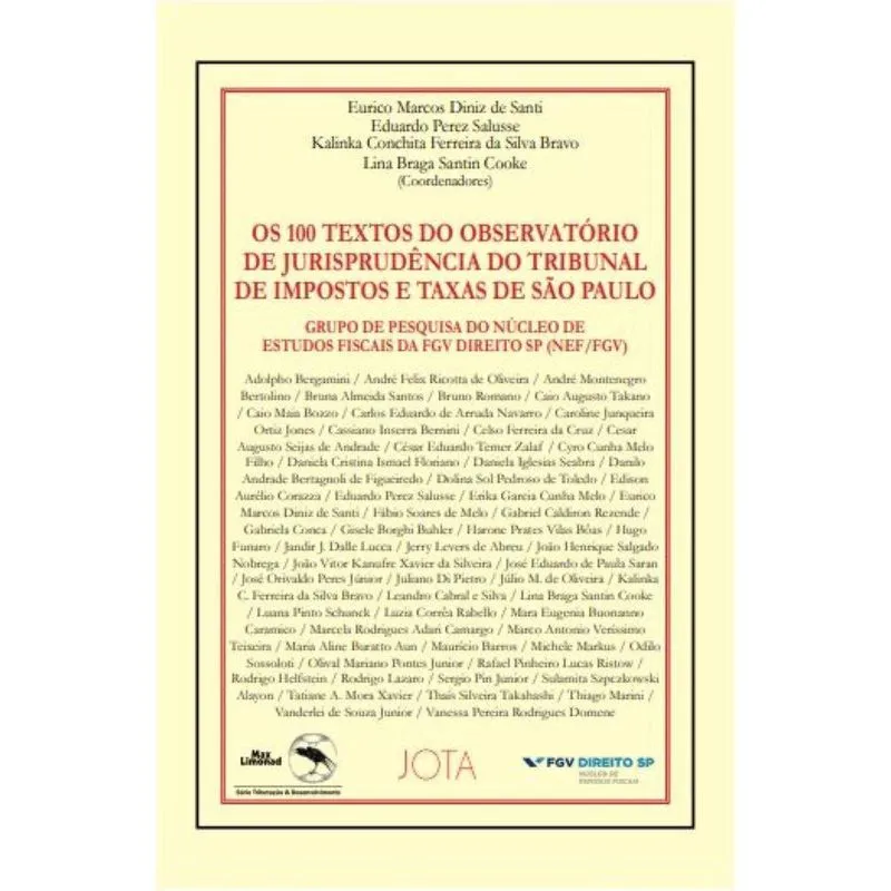 Os 100 Textos do Observatório de Jurisprudência do Tribunal de Impostos e Taxas de São Paulo