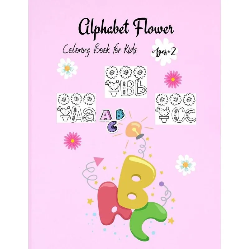 Alphabet Flower Coloring Book
