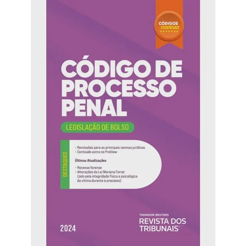 Código De Processo Penal - Códigos Essenciais - Legislação