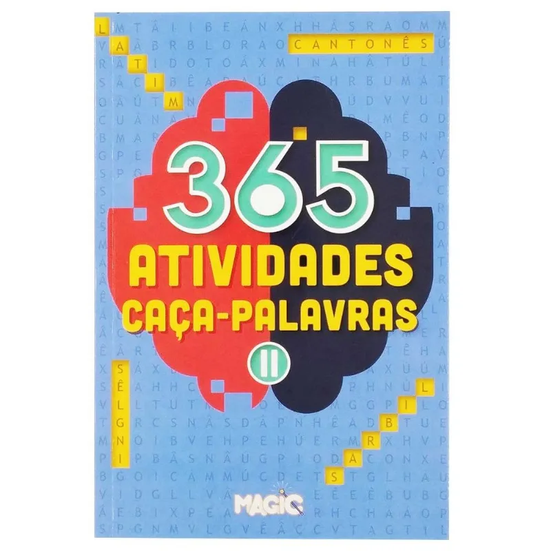 Livro 365 Atividades Caça Palavras 23x15,5cm em Papel Magic Kids