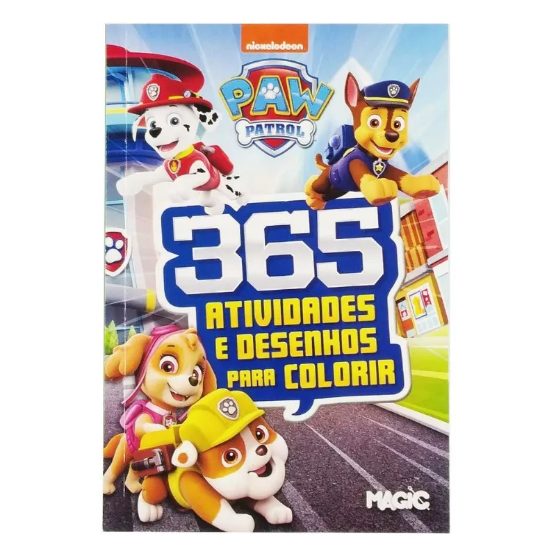 Livro 365 Atividades Patrulha Canina P/ Colorir Magic Kids