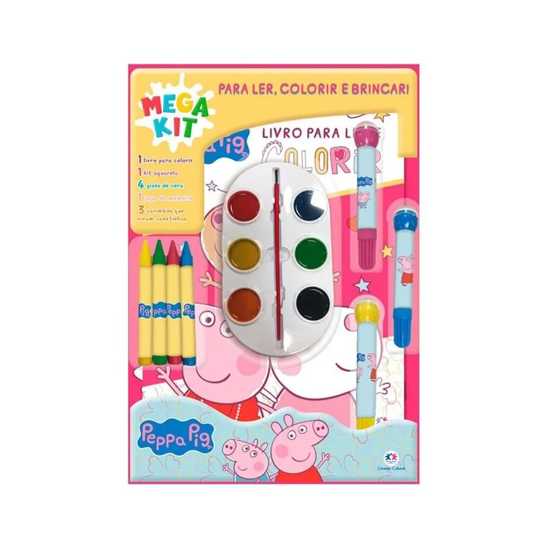 Livro Colorir Ciranda Cultural Mega Kit Peppa Pig 1 unidade