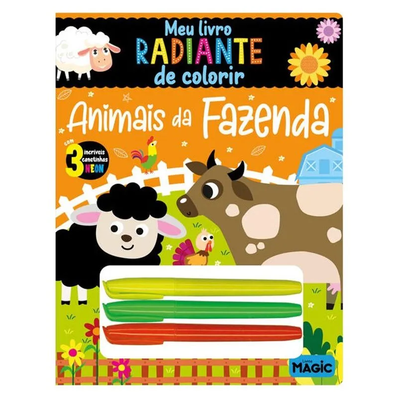ANIMAIS DA FAZENDA - MEU LIVRO RADIANTE DE COLORIR