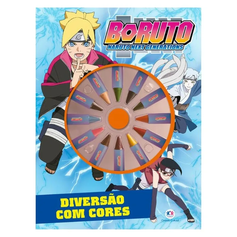 BORUTO - DIVERSÃO COM CORES - GIZ DE CERA