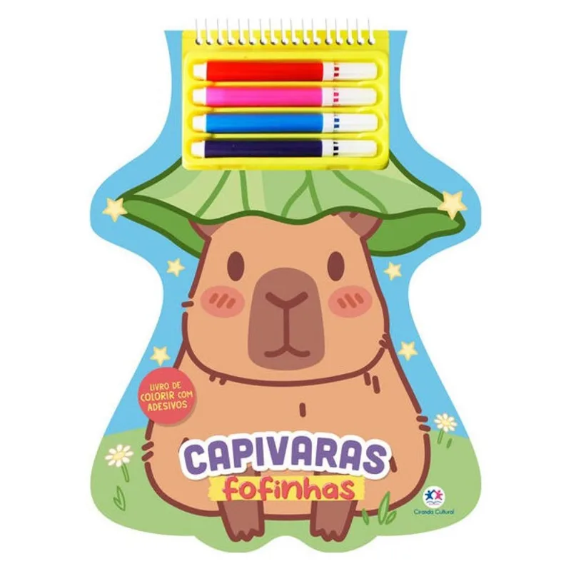 CAPIVARAS FOFINHAS COM ADESIVOS E CANETINHAS