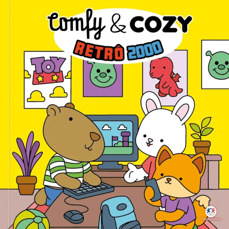 Livro para Colorir Comfy & Cozy Retrô 2000 1 Unidade