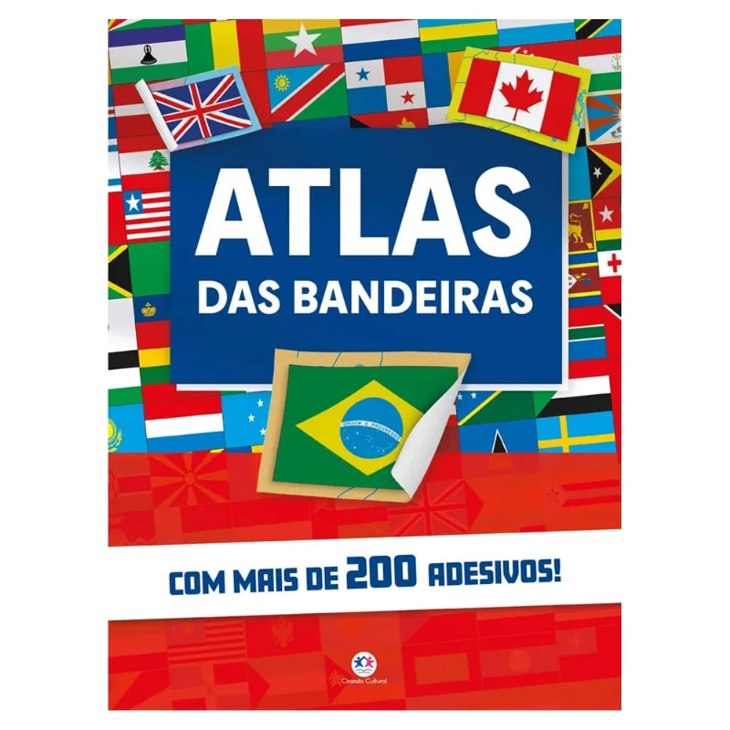 Livro Atlas Das Bandeiras - Com +200 Adesivos