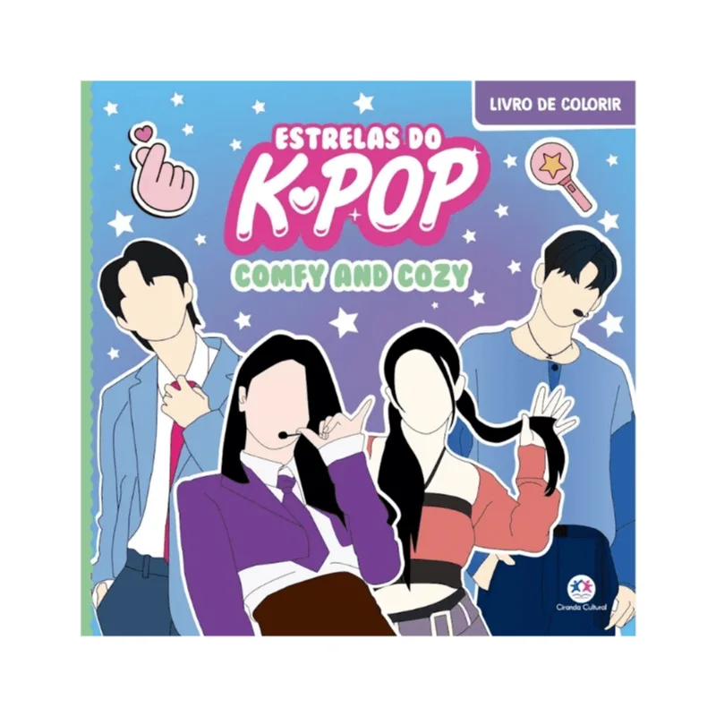 Livro Para Colorir Estrelas do K-pop Comfy and Cozy 1 Unidade
