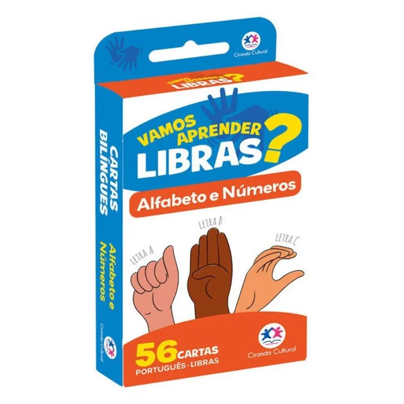 FLASH CARDS - ALFABETO E NÚMEROS EM LIBRAS - COM QR CODE PARA APRENDER OS SINAIS