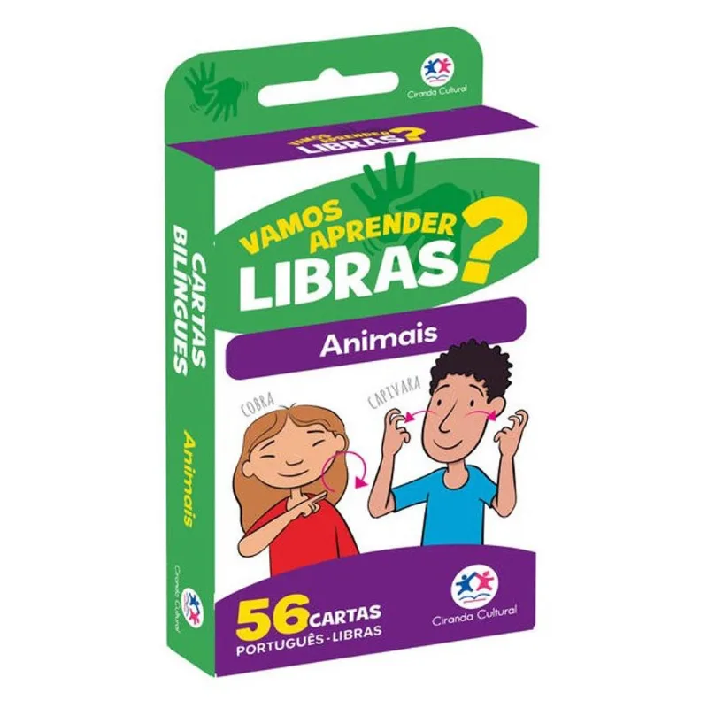 FLASH CARDS - ANIMAIS EM LIBRAS - COM QR CODE PARA APRENDER OS SINAIS