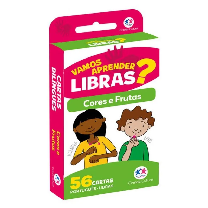 FLASH CARDS - CORES E FRUTAS EM LIBRAS - COM QR CODE PARA APRENDER OS SINAIS