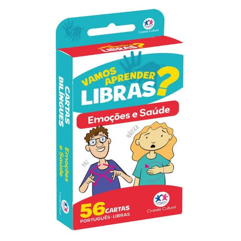 FLASH CARDS - EMOÇÕES E SAÚDE EM LIBRAS - COM QR CODE PARA APRENDER OS SINAIS