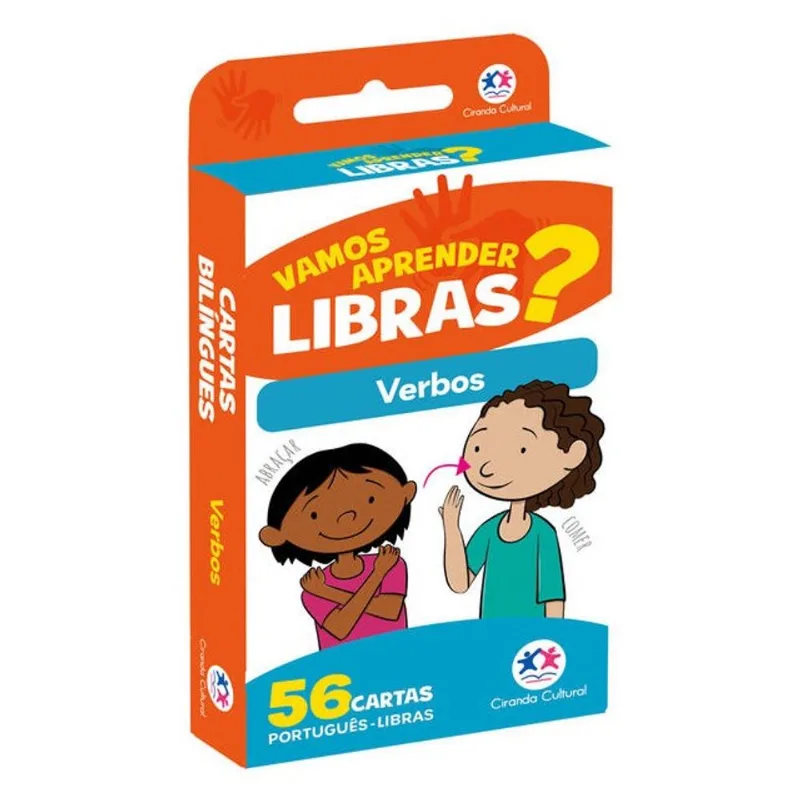 FLASH CARDS - VERBOS EM LIBRAS - COM QR CODE PARA APRENDER OS SINAIS