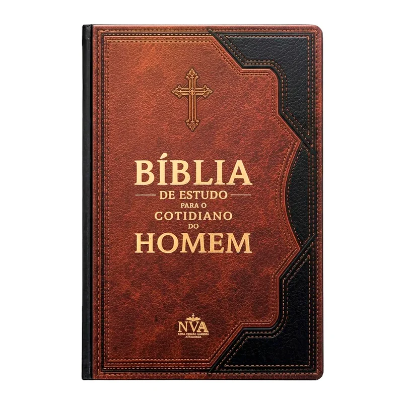 Bíblia de Estudo Para o Cotidiano do Homem | NVA | Full Collor | Capa Dura Bicolor