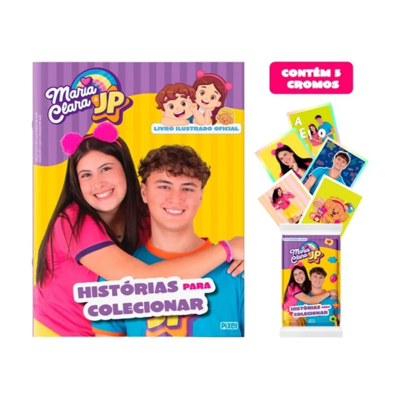 KIT 10 ENVELOPES + LIVRO ILUSTRADO OFICIAL MARIA CLARA E JP