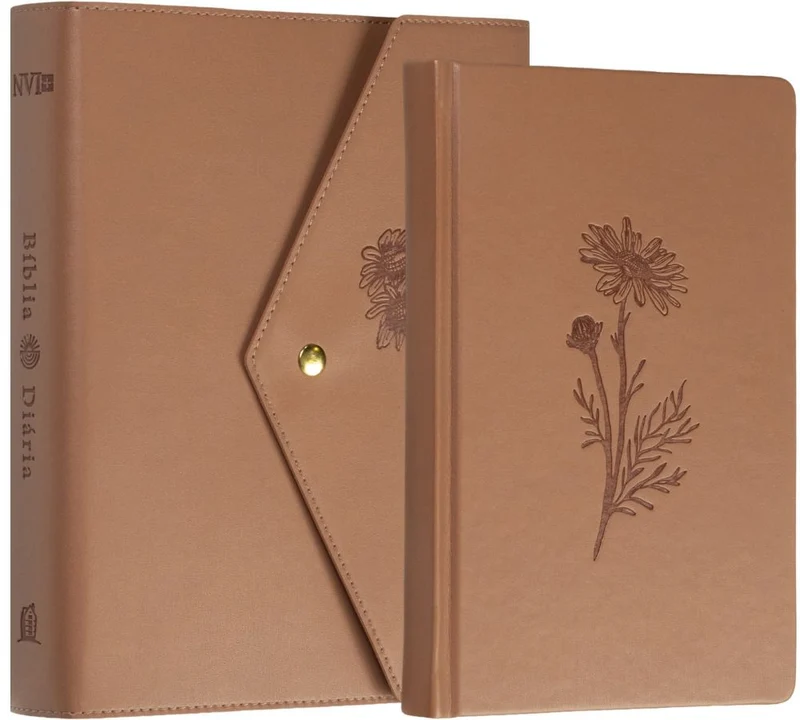 Bíblia Diária NVI, Capa luxo carteira, Flores do campo, Leitura Perfeita – Comece sua jornada de 365 dias com a Bíblia em qualquer momento do ano Brochura