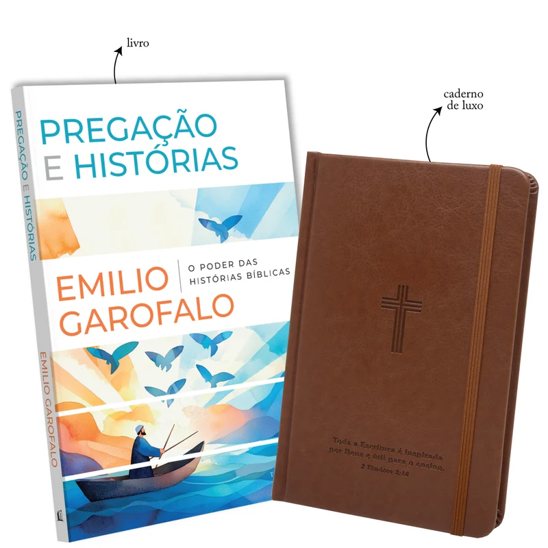 Pregação e histórias + Caderno de luxo Brochura