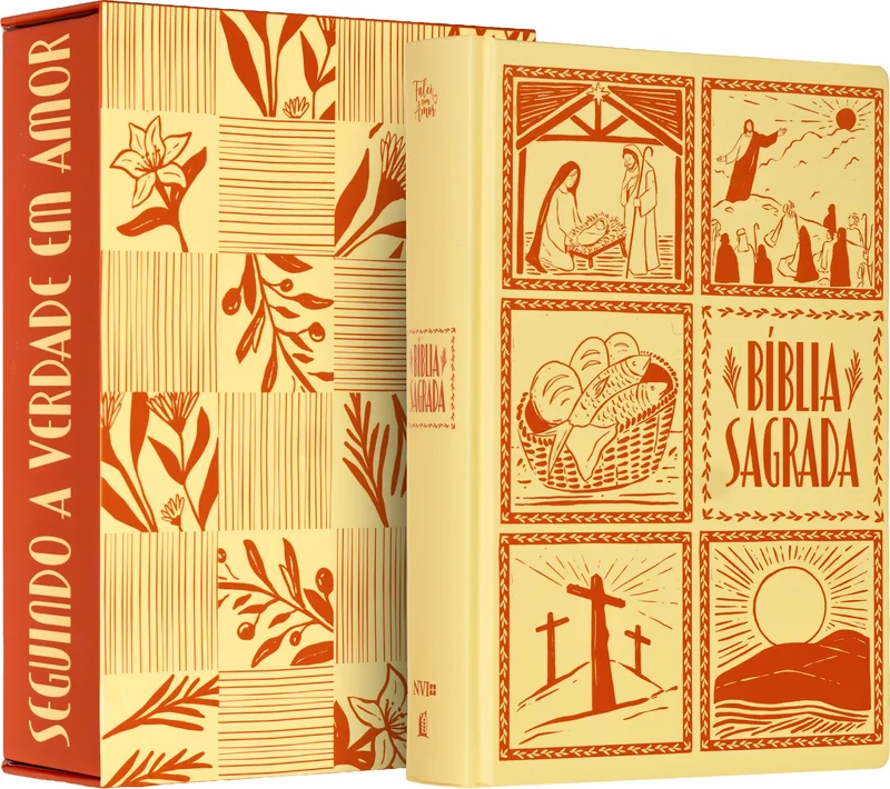 Bíblia NVI Bible Journaling com Espaço para Anotações, Capa dura ilustrada com caixa especial, Leitura Perfeita, Falei com Amor Capa dura
