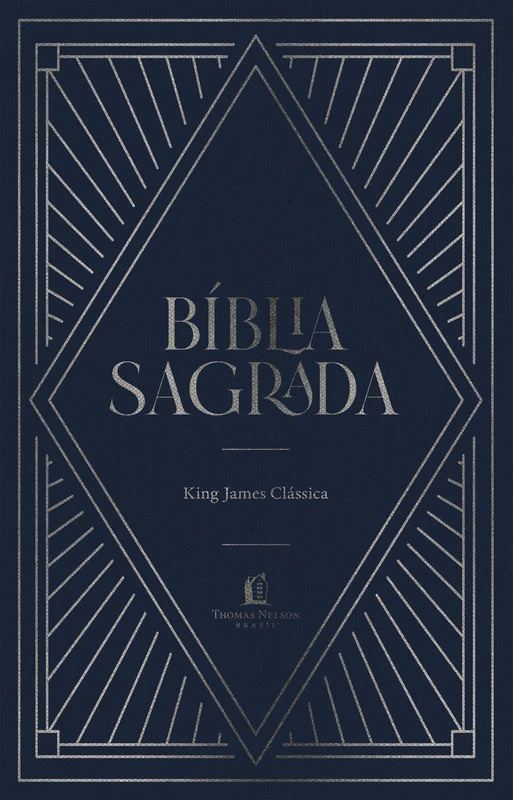 Bíblia Sagrada King James Clássica, Letra grande, Tecido sobre capa dura marinho, Luzes, Palavras de Jesus em azul, Índice de dedo, Leitura Perfeita: Com introdução aos livros bíblicos E-book