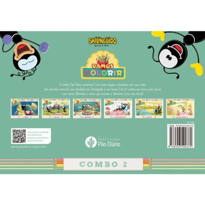 LIVROS PARA COLORIR SMILINGUIDO - KIT 2