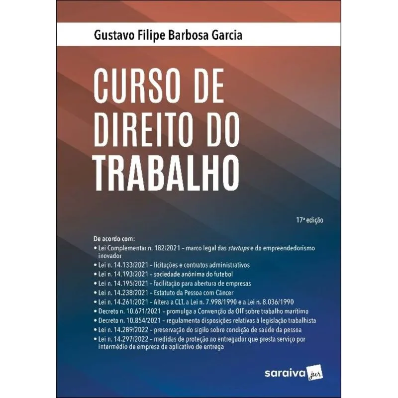 Curso De Direito Do Trabalho - 17ed/22