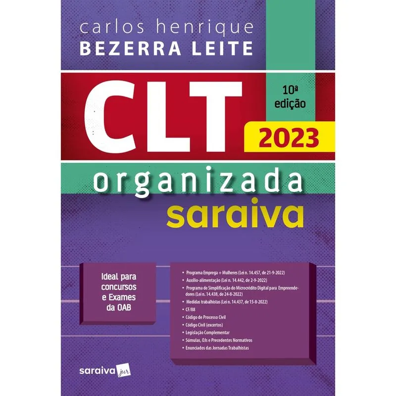 Livro - Clt Organizada - 10ª edição 2023