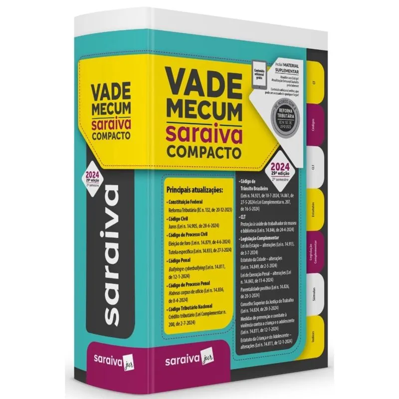 Vade Mecum Saraiva Compacto - 29ª Edição 2024
