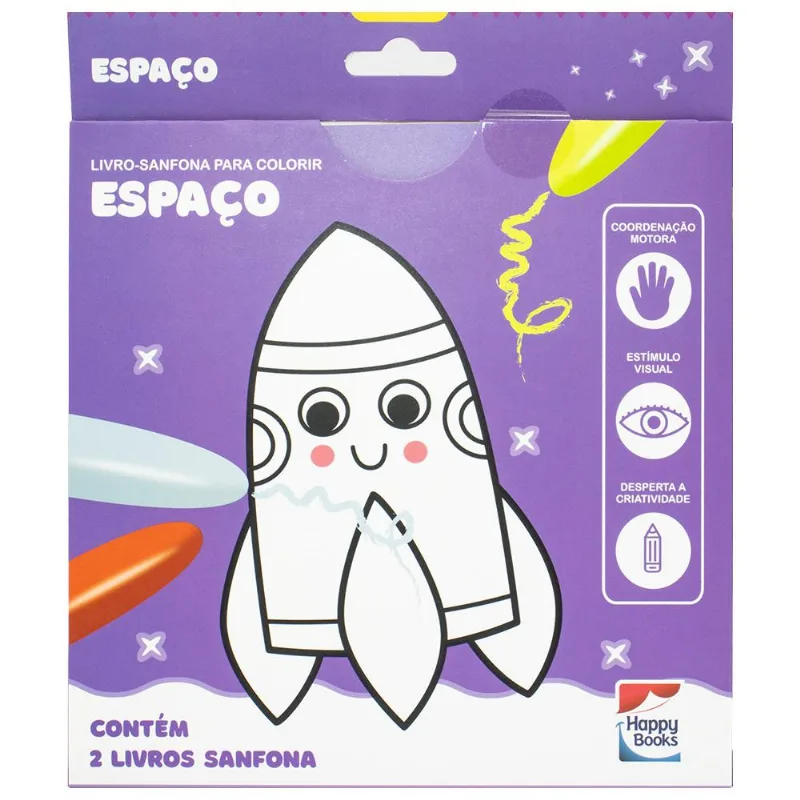 Livro-sanfona Para Colorir: Espaço