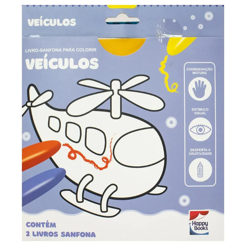 Livro-sanfona Para Colorir: Veículos