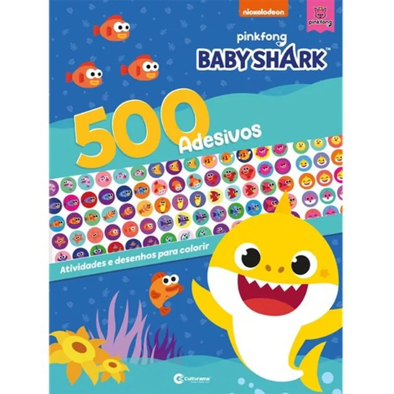 500 adesivos baby shark (pop)