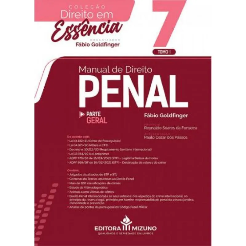Manual de direito penal - parte geral - tomo I